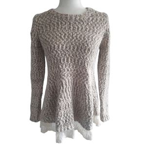 Katsumi sweater with lacey accent size m
